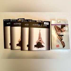 2/$10 Nude nylons and black thigh-highs, Medium